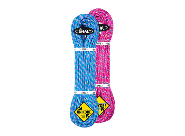 Klatretau Beal ICE LINE 8,1mmx60m DRY | Dynamisk halvtau | Rosa 