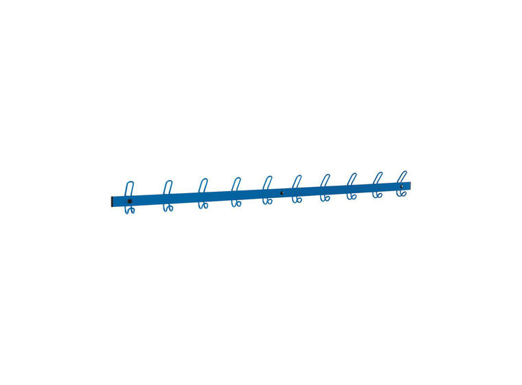 Knaggrekke med 10 kroker Blå Lengde 150 cm 
