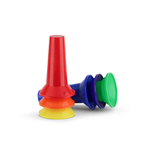 Markeringskjegler 6 stk | 16 cm Spordas | Assorterte farger