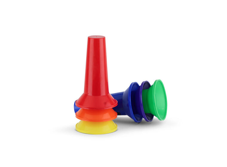 Markeringskjegler 6 stk | 16 cm Spordas | Assorterte farger 
