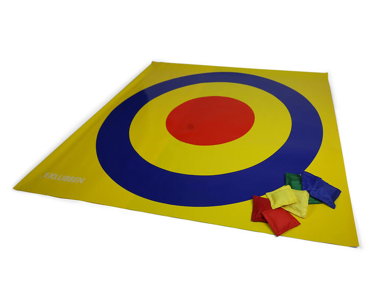 Matte med blink og shuffle| 100 x 100 cm Inkludert 8 erteposer 