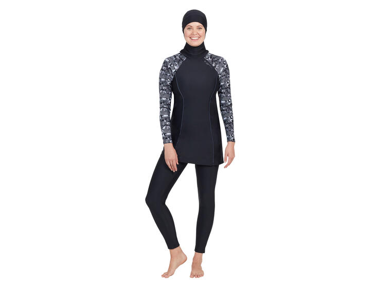 Metro Modesty Burkini EU34 Zoggs | Svart/Flerfarget | Elastomax 