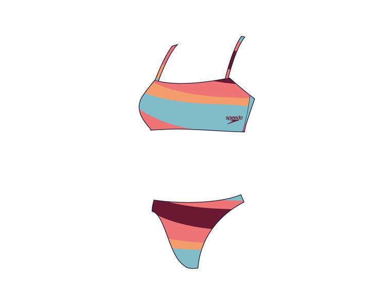Printed Thinstrap Bikini 32 Speedo | Flerfarget | ECO EnduraBrite 