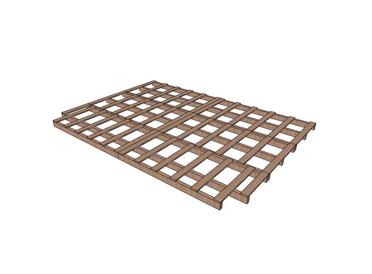 Rist av tre til høydehoppmatte 400x250 cm | For skole og idrettsanlegg 