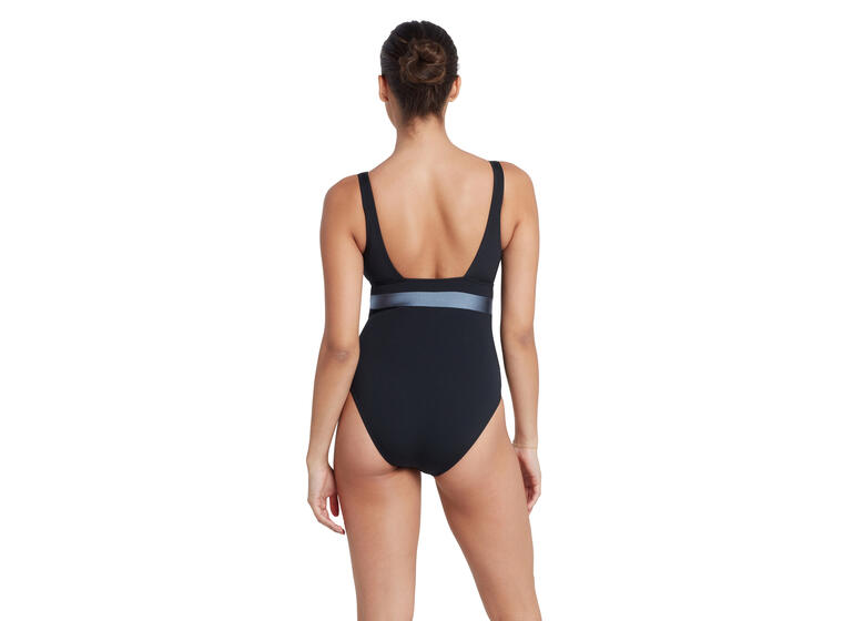 Stellar Square Back Badedrakt EU34 Zoggs | Svart/Flerfarget | Ecolast+ 
