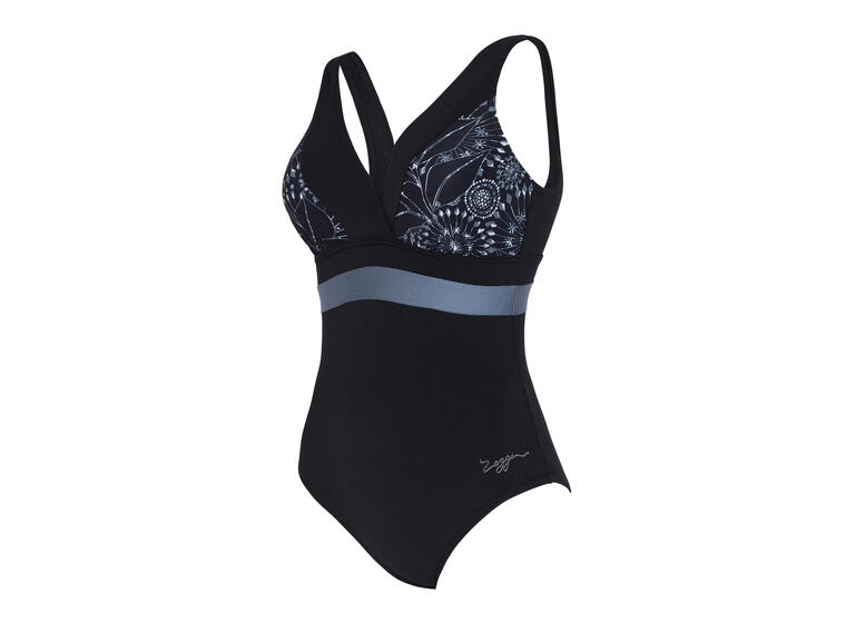 Stellar Square Back Badedrakt EU34 Zoggs | Svart/Flerfarget | Ecolast+ 