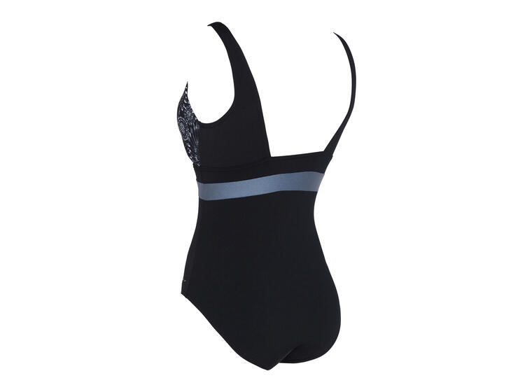 Stellar Square Back Badedrakt EU34 Zoggs | Svart/Flerfarget | Ecolast+ 