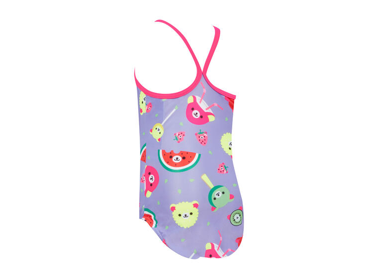 Teddy Fruits Tex Back Badedrakt 92cm Zoggs | Lilla/Flerfarget| Ecolast 