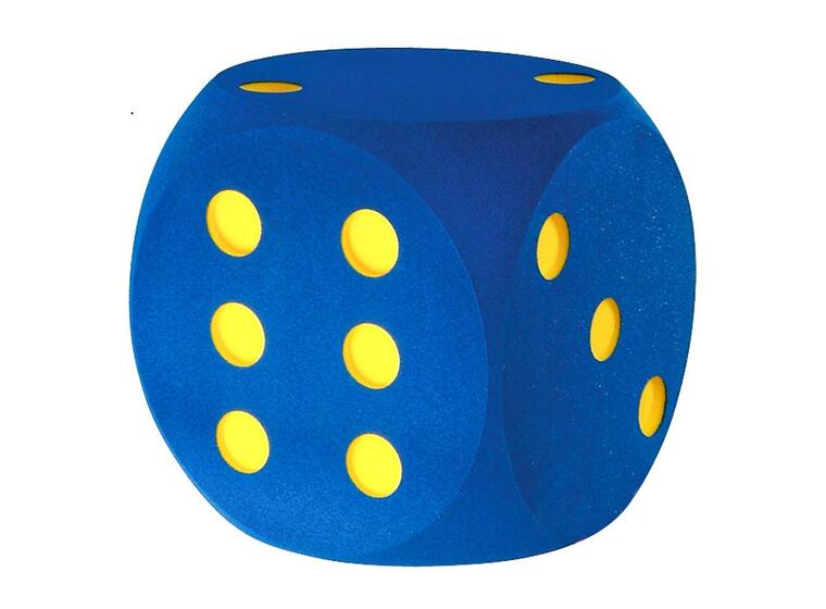 Terning i skum - Giga terning blå 1 stk | 50 cm skumterning 