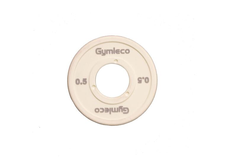Vektskive Gymleco Fractional Plate 0,5 Hull: 50mm | Hvit | 0,5 kg 