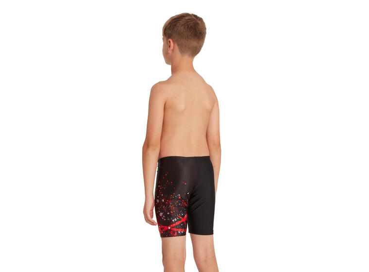 Wired Red Mid Jammer Badebukse jr 116 Zoggs | Svart/Rød | Ecolast 
