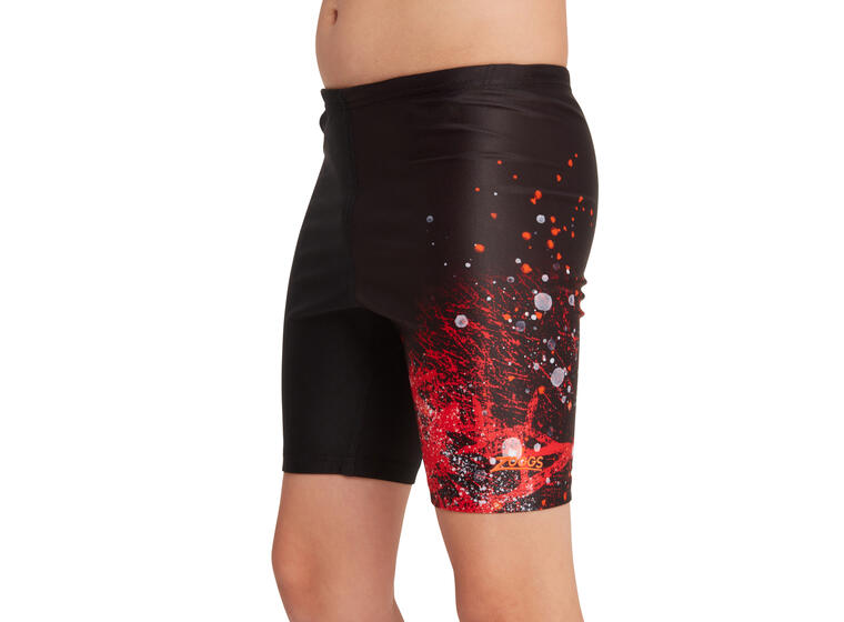 Wired Red Mid Jammer Badebukse jr 116 Zoggs | Svart/Rød | Ecolast 