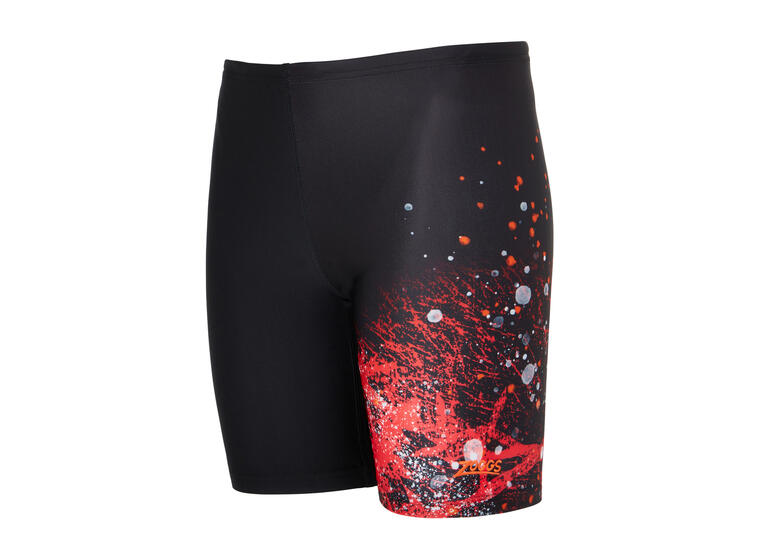 Wired Red Mid Jammer Badebukse jr 116 Zoggs | Svart/Rød | Ecolast 