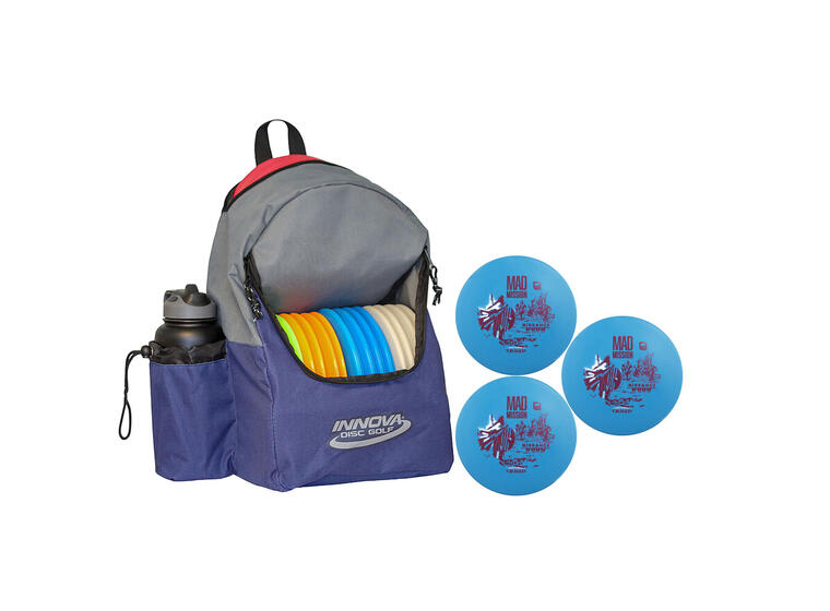 Discgolf Midrange Mad Mission ArcticLine Klassesett 15 stk | 1 Ryggsekk 