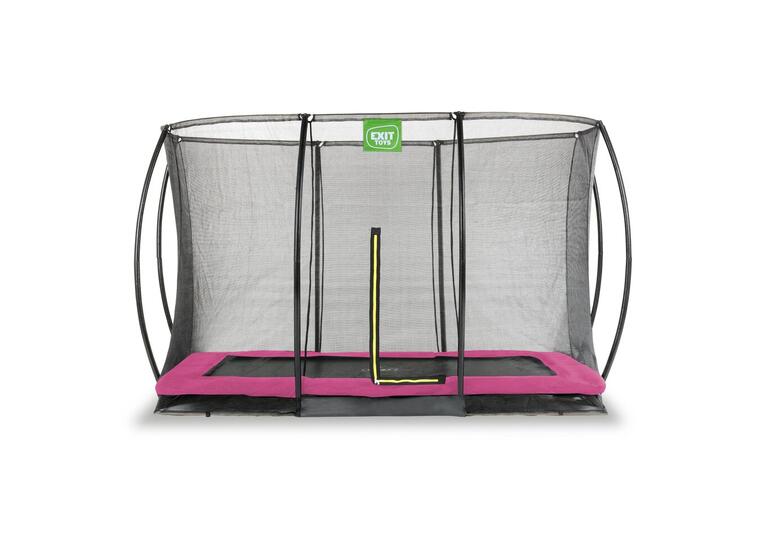 EXIT Silhouette bakketrampoline 244 x 366 cm | Rosa | Sikkerhetsnett 