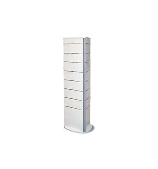 Gulvgondol 3-sidet rillepanel | Hvit H: 155 cm B: 50 cm: D: 50 cm