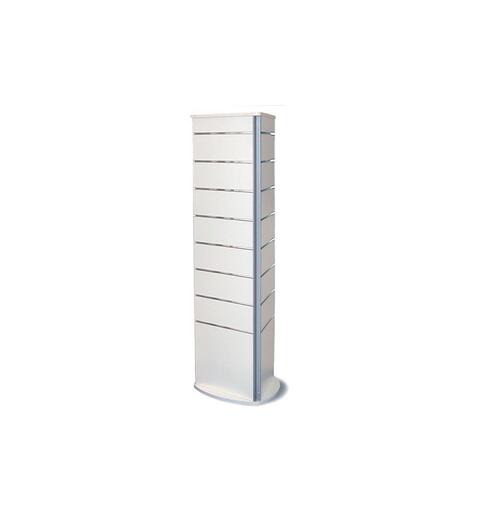 Gulvgondol 3-sidet rillepanel | Hvit H: 155 cm B: 50 cm: D: 50 cm