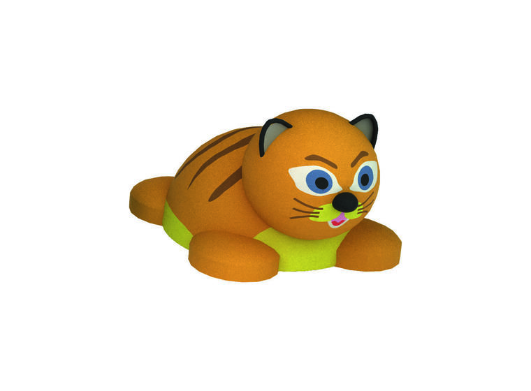 Gummifigur | Liten katt Til skoler, lekeplasser og parker 