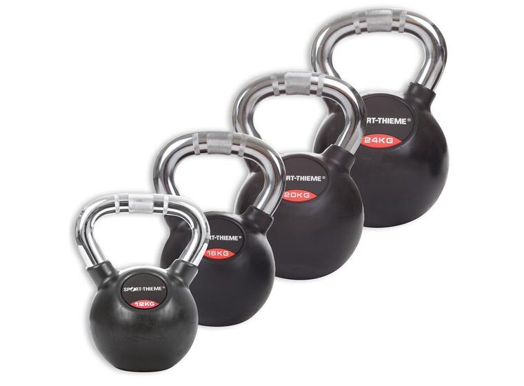 Kettlebells Gummiert Riflet Grep 4 stk | 12 til 24 kg 
