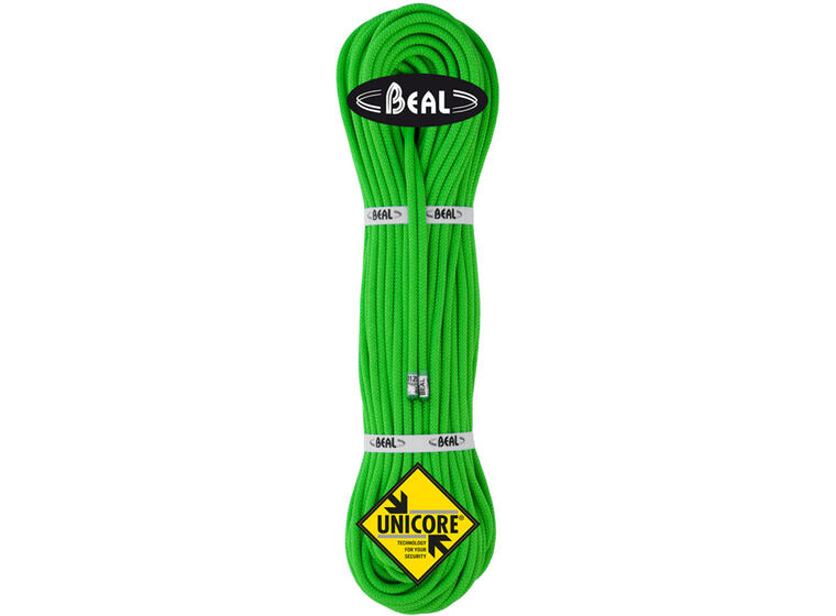Klatretau Beal GULLY Unicore 7,3mmx50m Golden Dry | Dynamisk halvtau | Grønn 