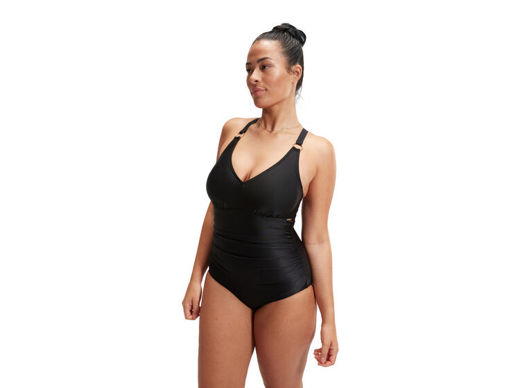 V Neck Shaping Badedrakt 36 Speedo | Svart | ECO BodyFit Rec 