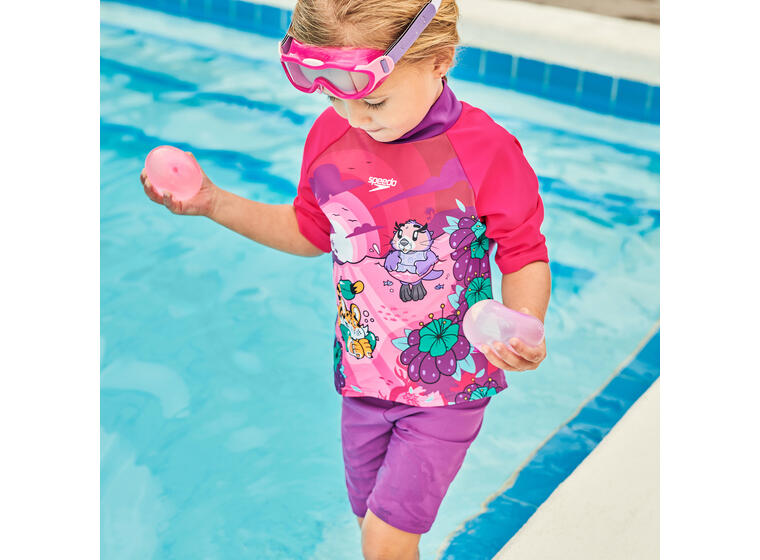 Biofuse Mask Svømmebrille barn Speedo 2-6 år | Klar linse | Rosa 