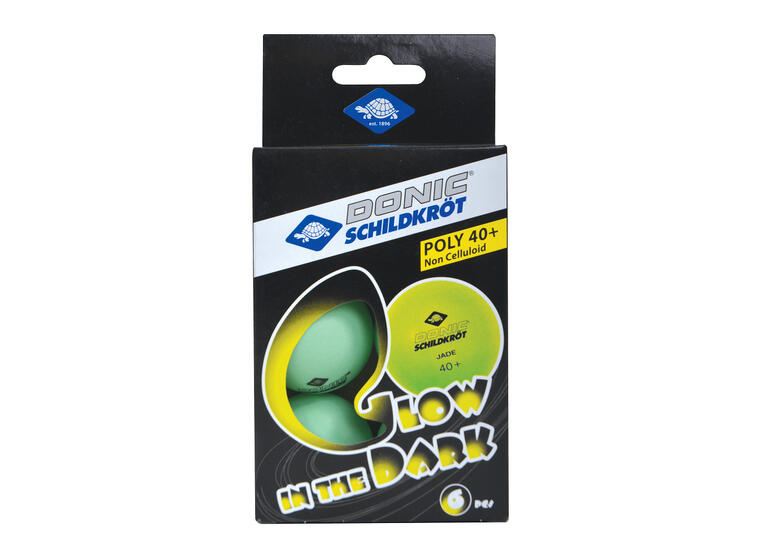 Bordtennisballer Schildkröt Glow 6 stk | Selvlysende 