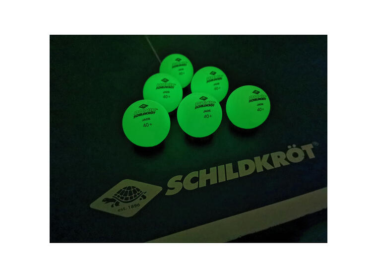 Bordtennisballer Schildkröt Glow 6 stk | Selvlysende 