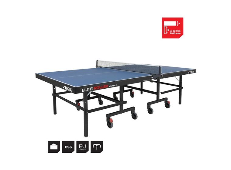 Bordtennisbord Stiga Elite Roller Advanc Treningsbord | Med nett