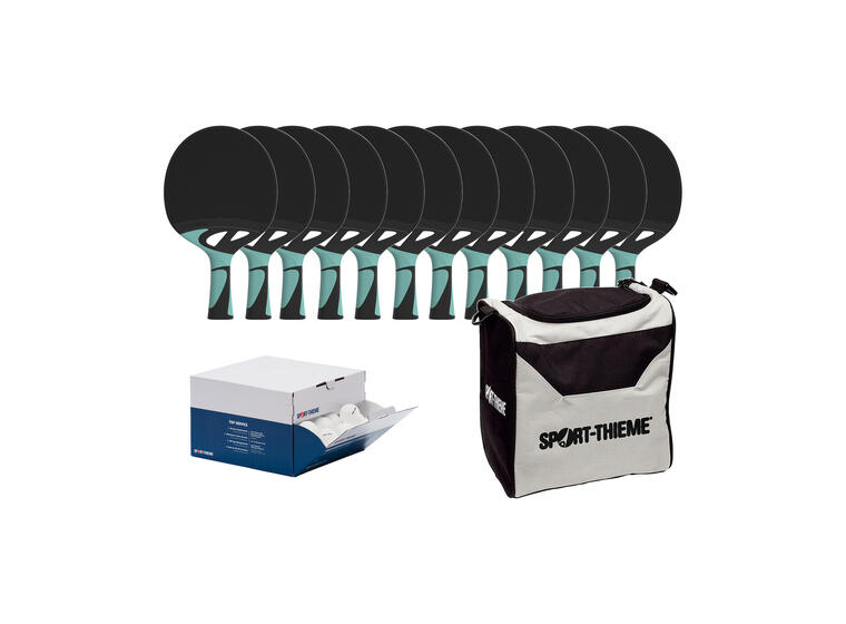 Bordtennissett Cornilleau Tacteo 30 12 uteracketer | 144 hvite baller | bag 