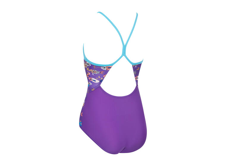 Fishes Sprintback Badedrakt jr 116cm Zoggs | Lilla/Flerfarget | Ecolast 