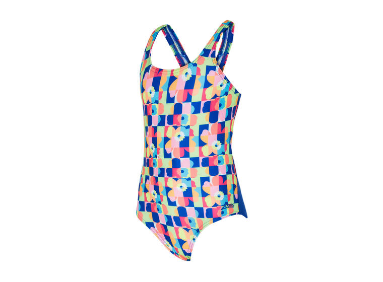 Flowerpatch Rowleeback Badedrakt jr 116 Zoggs | Blå/Flerfarget | Ecolast 