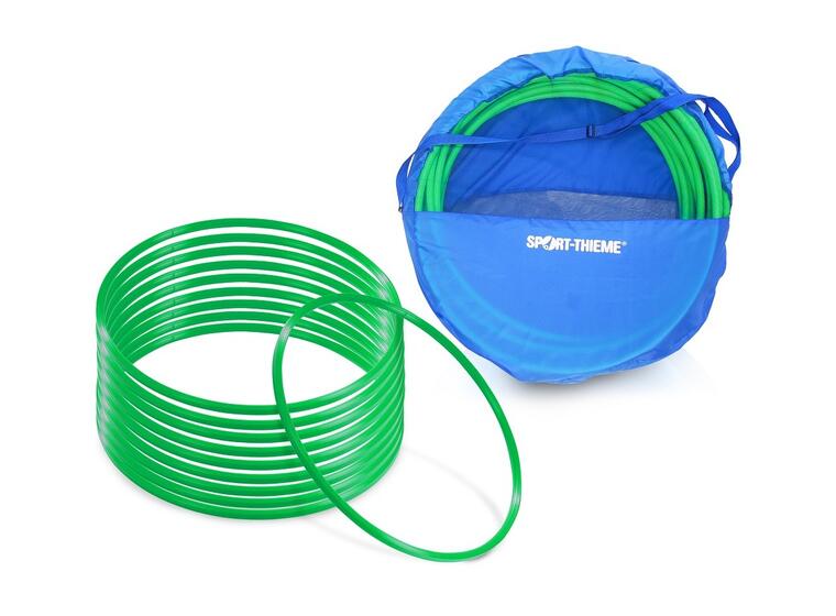 Gymnastikkringer Pvc 60 cm | Grønn 60 cm | 10 stk med oppbevaringsbag 