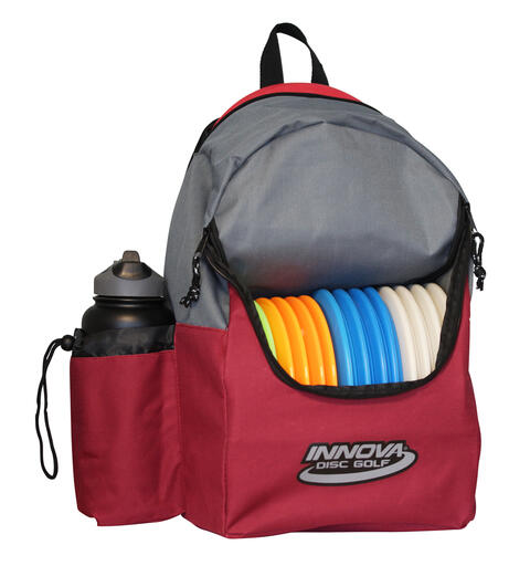 Innova Discover Backpack Discgolf R&#248;d/Gr&#229; | Innova frisbeegolf sekk