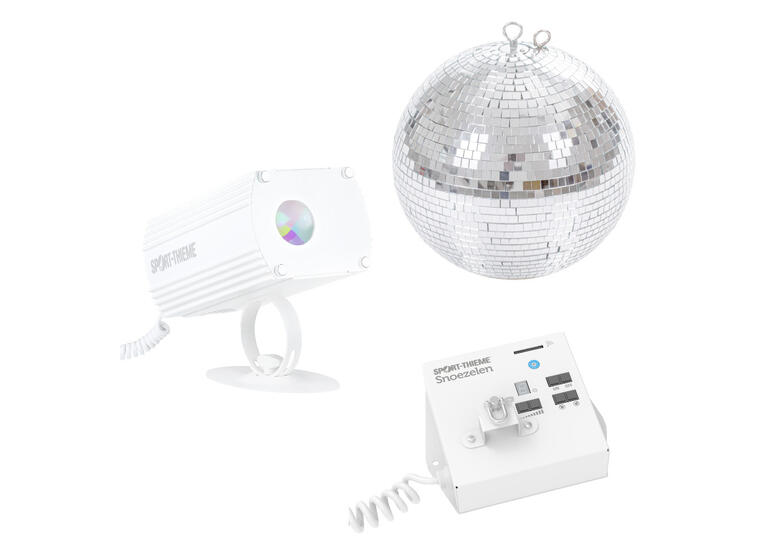 LED projektor med Speilball 30 cmD Inkludert Motor 