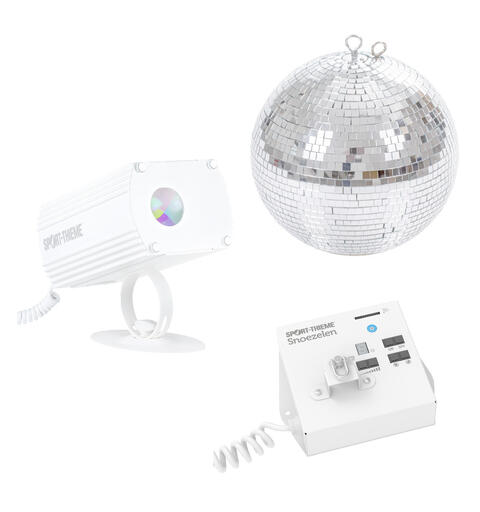 LED projektor med Speilball 30 cmD Inkludert Motor