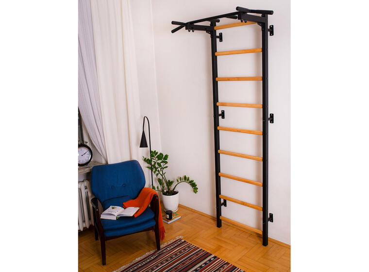 Ribbevegg BenchK 311B Svart Fastmontert pull-up stang 