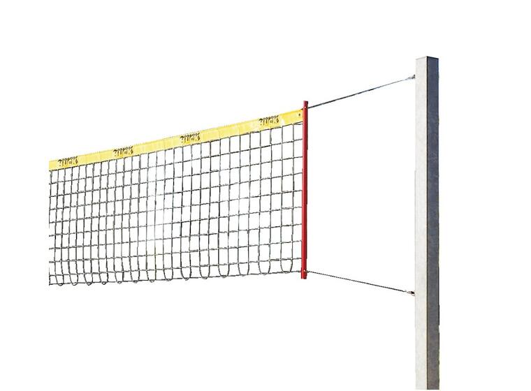 Sandvolleyball-sett Stabil Plastbelagt vaiernett | Polstret stolper 