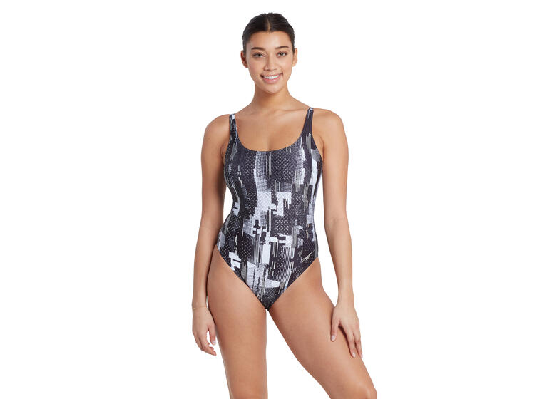 Shimmer Sleekback Badedrakt EU38 Zoggs | Flerfarget | Ecolast 