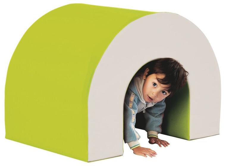Skummodul | Tunnel i skum 80x60x60 cm | grønn/ivory 
