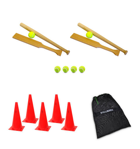 Sl&#229;ballpakke liten Balltre, tennisballer, kjegler og nett