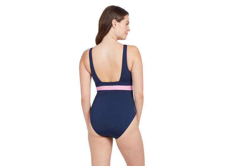 Sunset Bloom Square Back Badedrakt EU34 Zoggs | Blå/ Flerfarget | Ecolast 