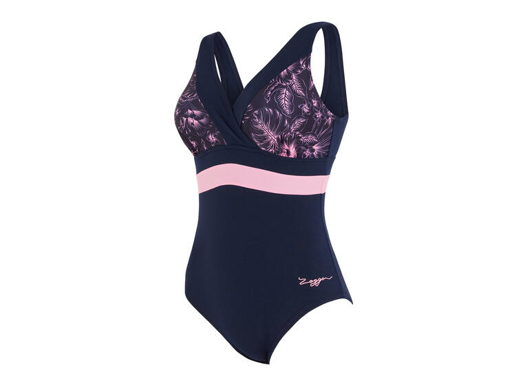 Sunset Bloom Square Back Badedrakt EU34 Zoggs | Blå/ Flerfarget | Ecolast 