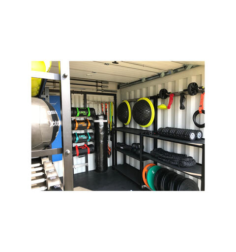 Treningsutstyr til Fitness Container Variert utstyr til 20ft container