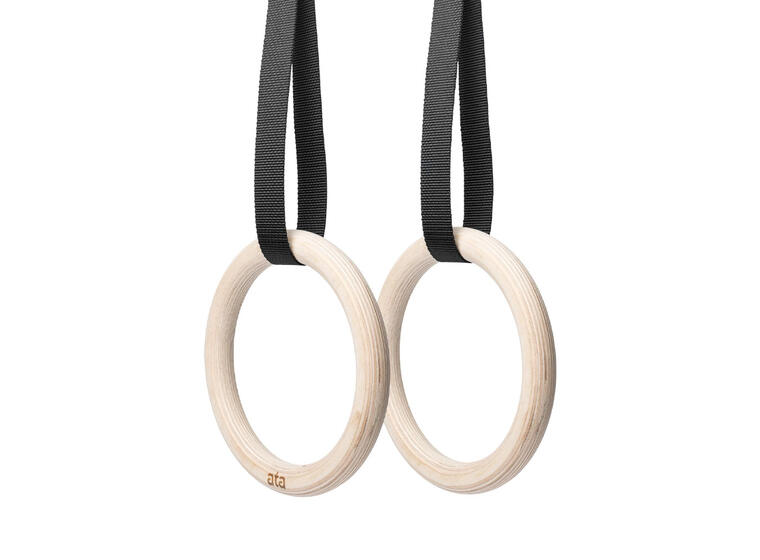 Turnringer ata Wooden Gym Rings 28 cm Med stropper | CrossFit 
