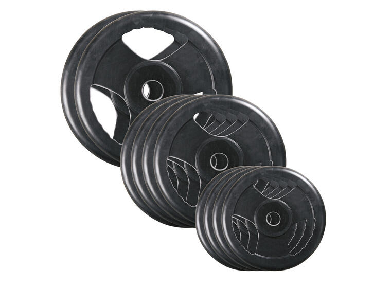 Vektpakke Gummiert 50 kg | 50mm 4x2,5 kg | 4x5 kg | 2x10 kg 