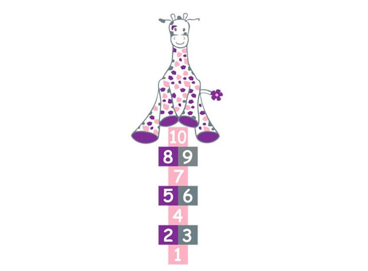 Asfaltmaling Giraff Paradis Størrelse 3,85 x 1,4 meter 