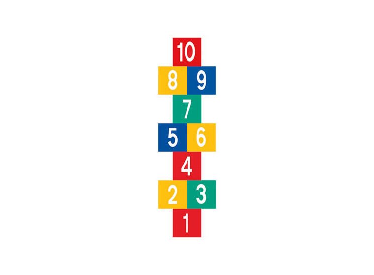 Asfaltmaling Paradis 1-10 Størrelse 2,8 x 0,8 meter 