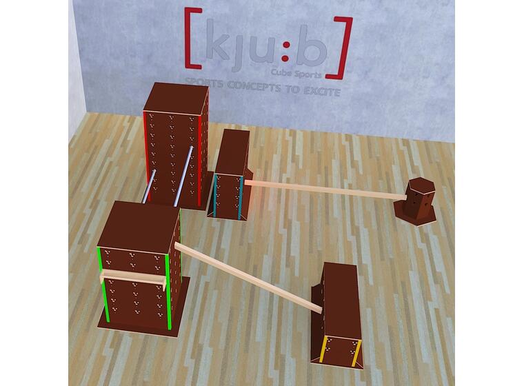 Cube Sports Sett 2 | Parkour Medium pakke til skole og idrett 