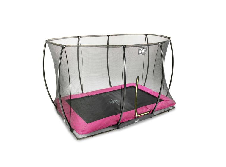 EXIT Silhouette bakketrampoline 214 x 305 cm | Rosa | Sikkerhetsnett 